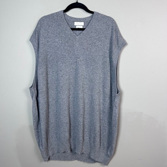 John Laing sweater vest men's 3XL cashmere Gentleman Heritage gray Scotland golf